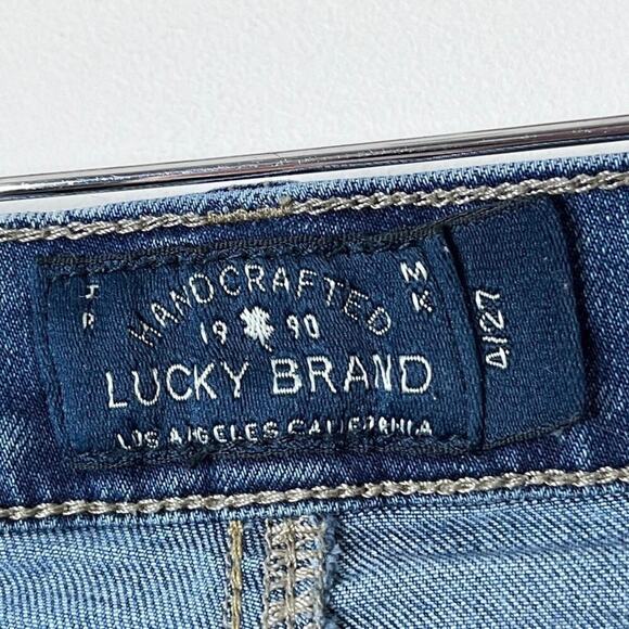 Lucky Brand Women's Jeans 4/27 Charlie Skinny Low Rise Blue Medium Wash Denim - Picture 6 of 7